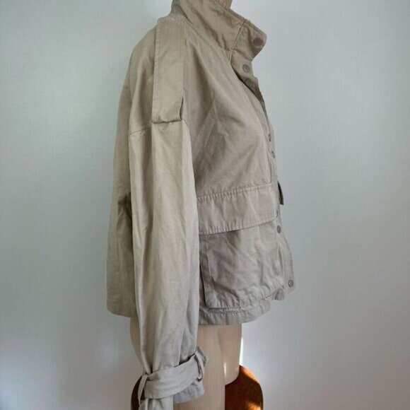 Modesens Ichi Women’s 36 Us Small Oversized Bazoza Jacket Coat Doeskin Neutral - Picture 9 of 15